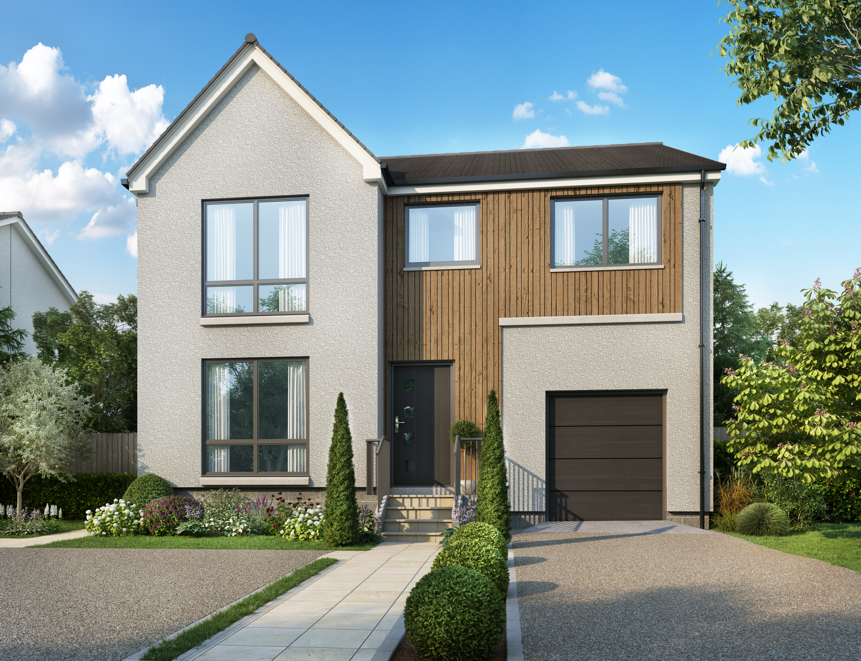 Dulnain detached home exterior at Dulicht Court, Grantown-on-Spey