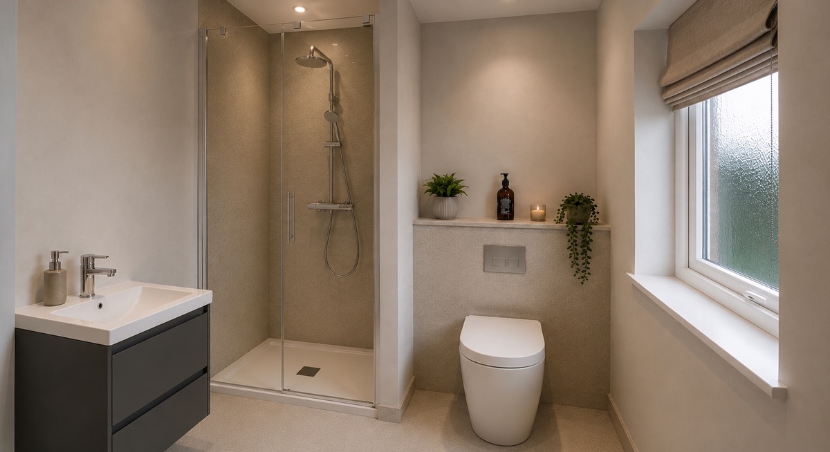 Morlich En-suite interior example at Dulicht Court